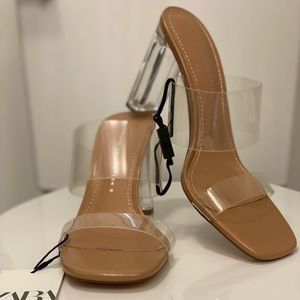 Clear heels. Size 38